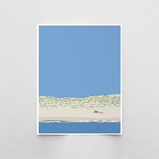 Beach Reading Art Print - Unframed or Framed - 230527