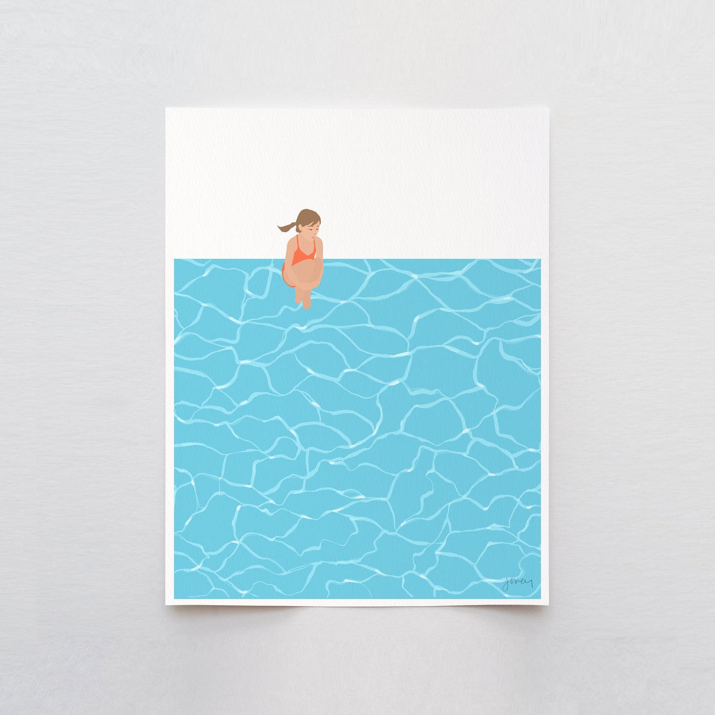 Cannonball Dive Art Print - Unframed or Framed - 240721