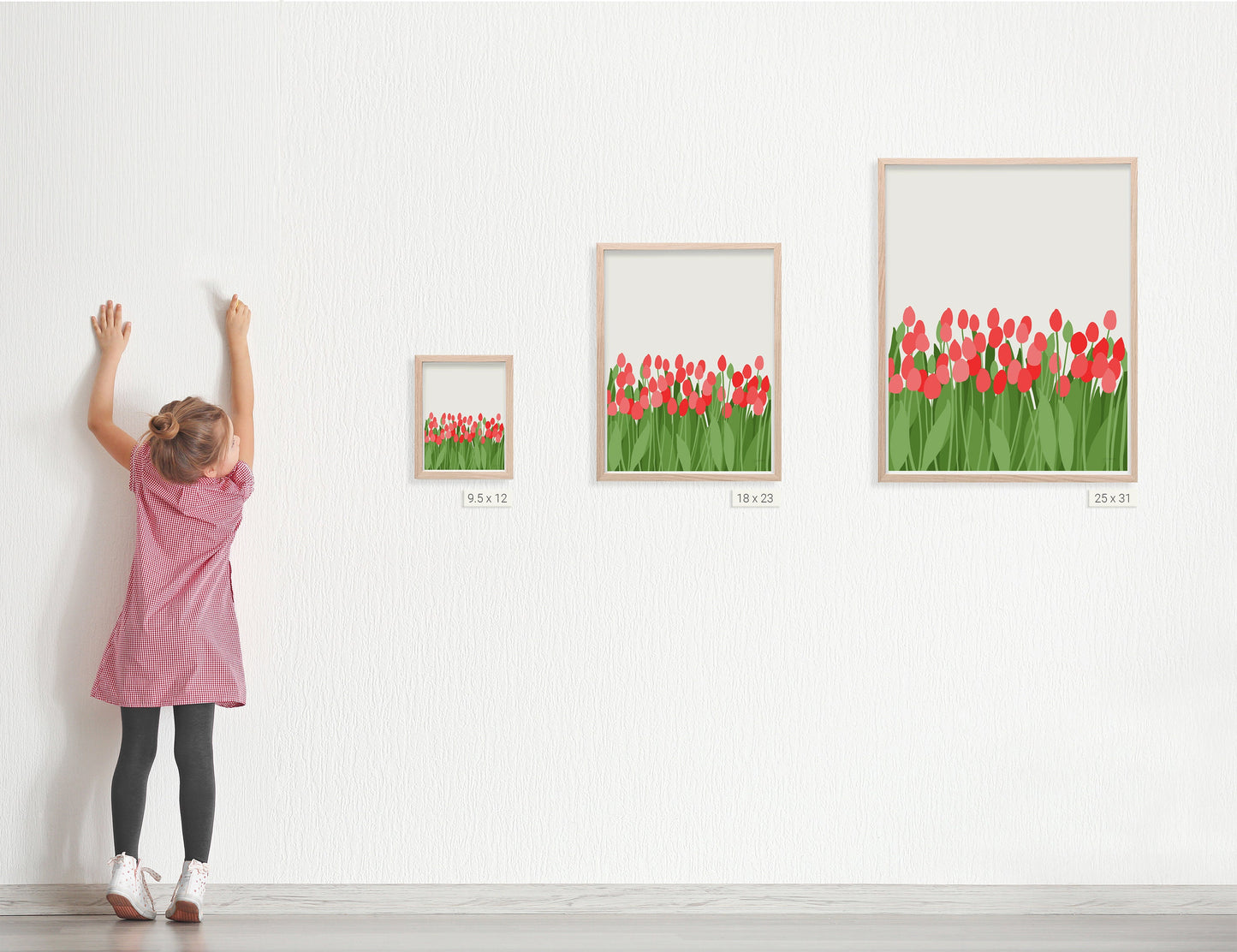 Red Tulips Art Print - Unframed or Framed - 130422