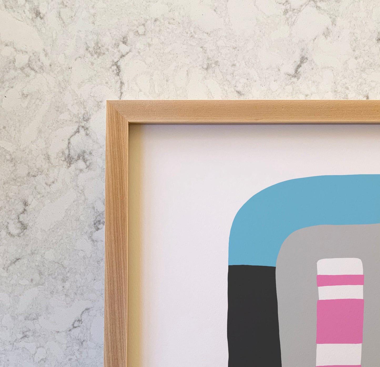 Abstract with Colorful Shapes Art Print - Unframed or Framed - 210430