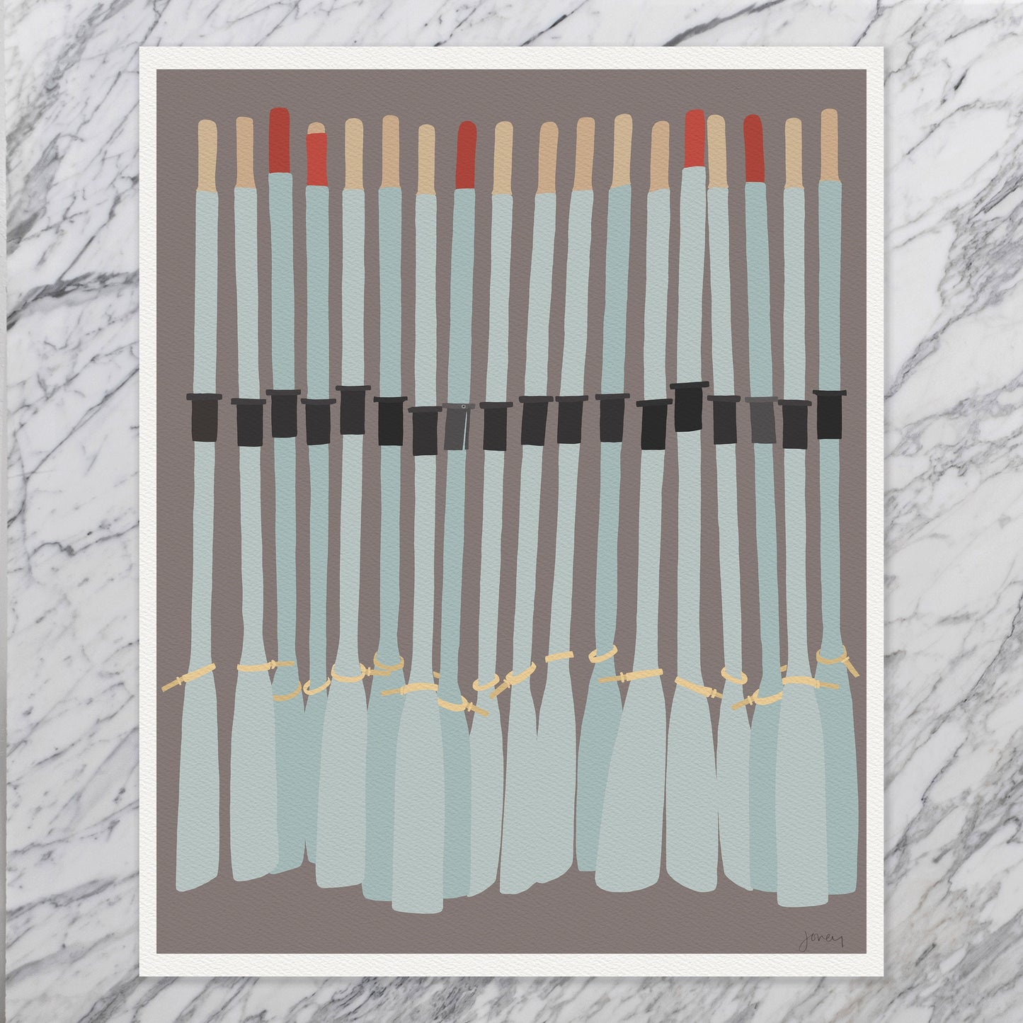 Rowing Oars Art Print - Unframed or Framed - 220702