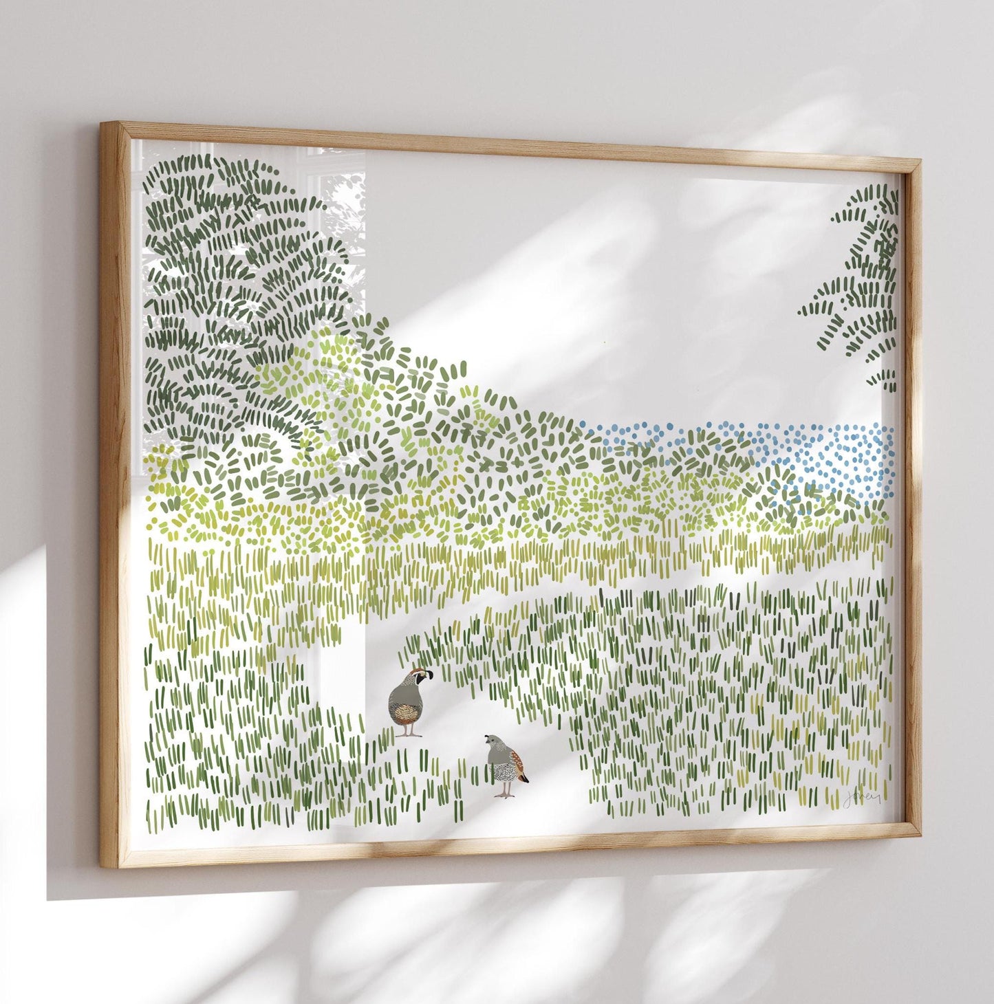 Quail on California Coast Art Print - Unframed or Framed - 240801