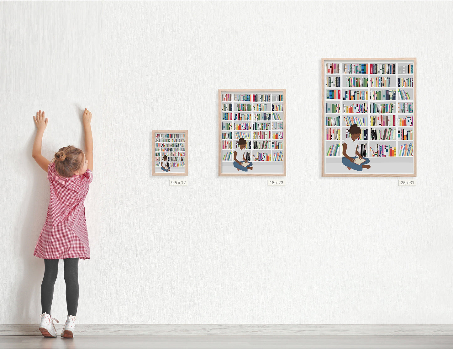 Young Bookworm Art Print - Unframed or Framed - 200721