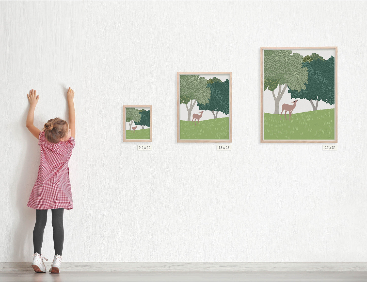 Deer in Forest Art Print - Unframed or Framed - 240225