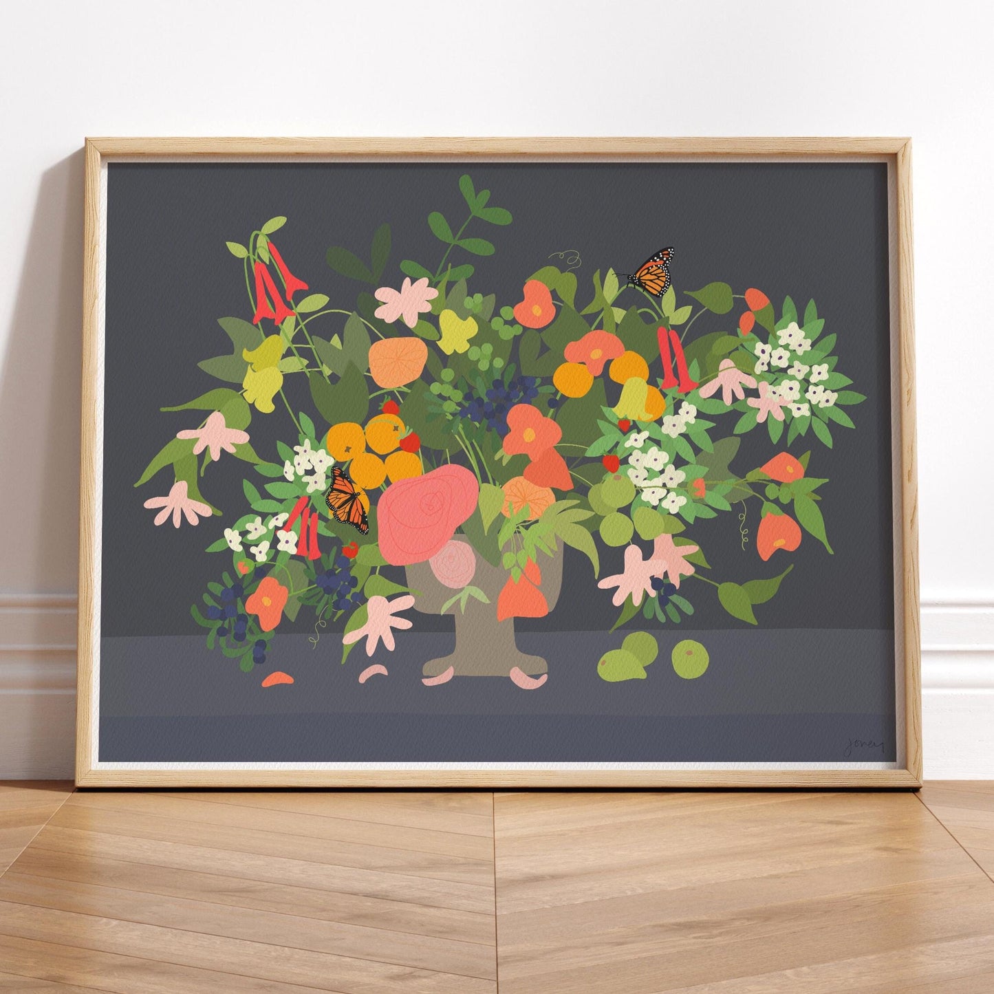 Orange Poppies Art Print - Unframed or Framed - 191214