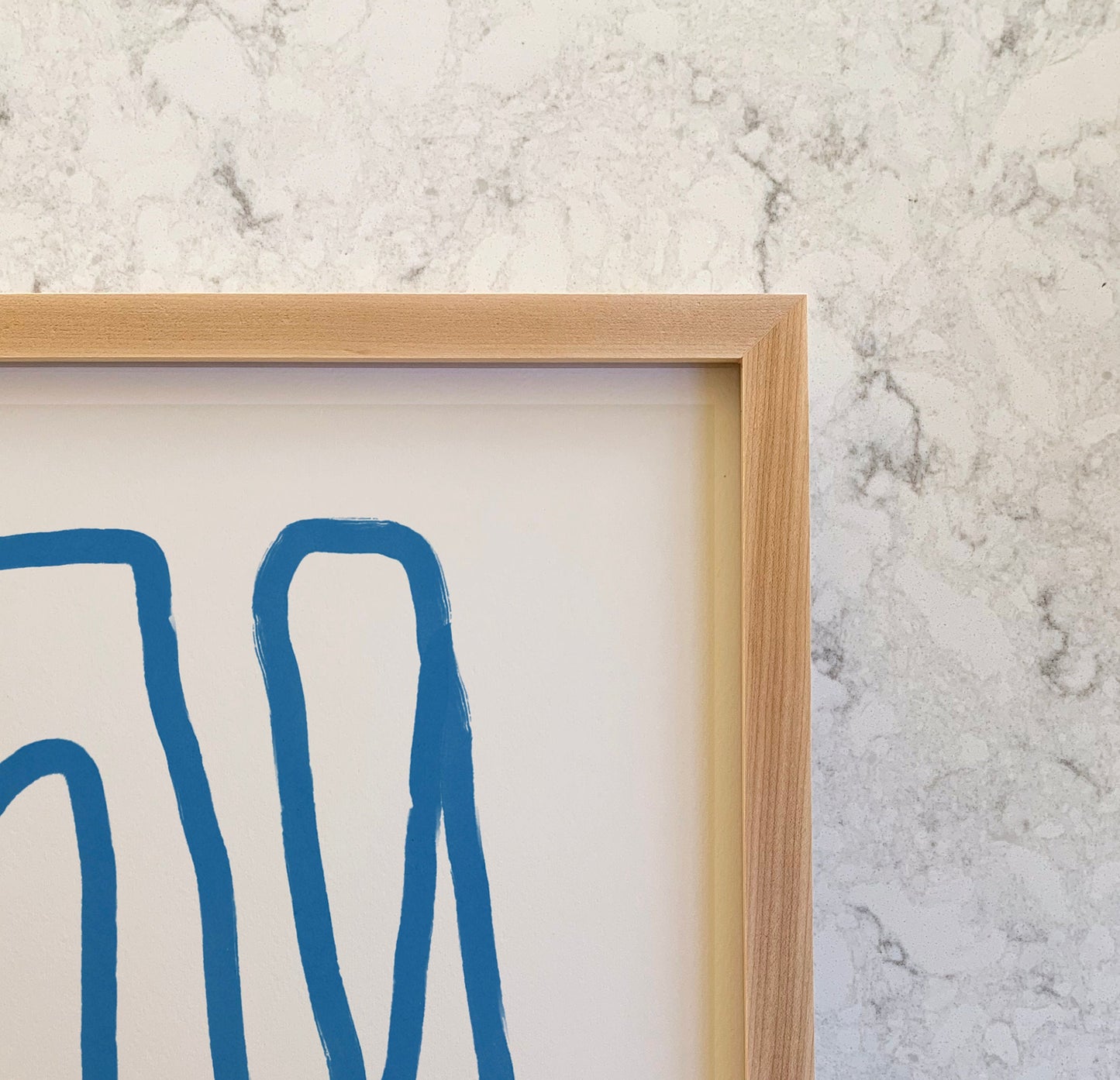 Abstract with Blue Lines Art Print - Unframed or Framed - 181002