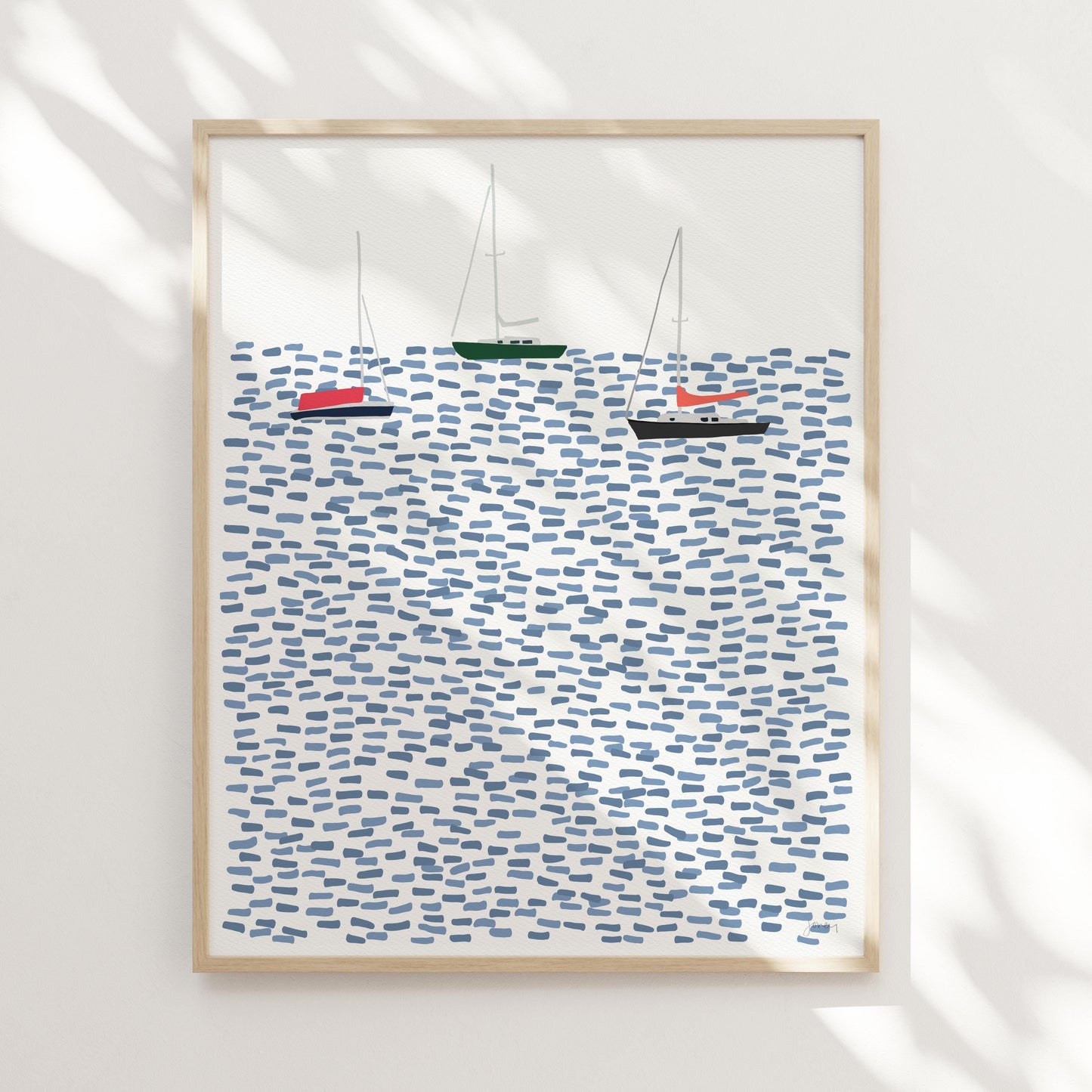 Moored Sailboats Art Print - Unframed or Framed - 250713