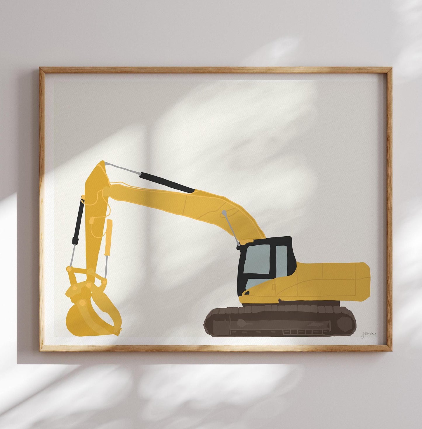 Excavator Art Print - Unframed or Framed - 141212