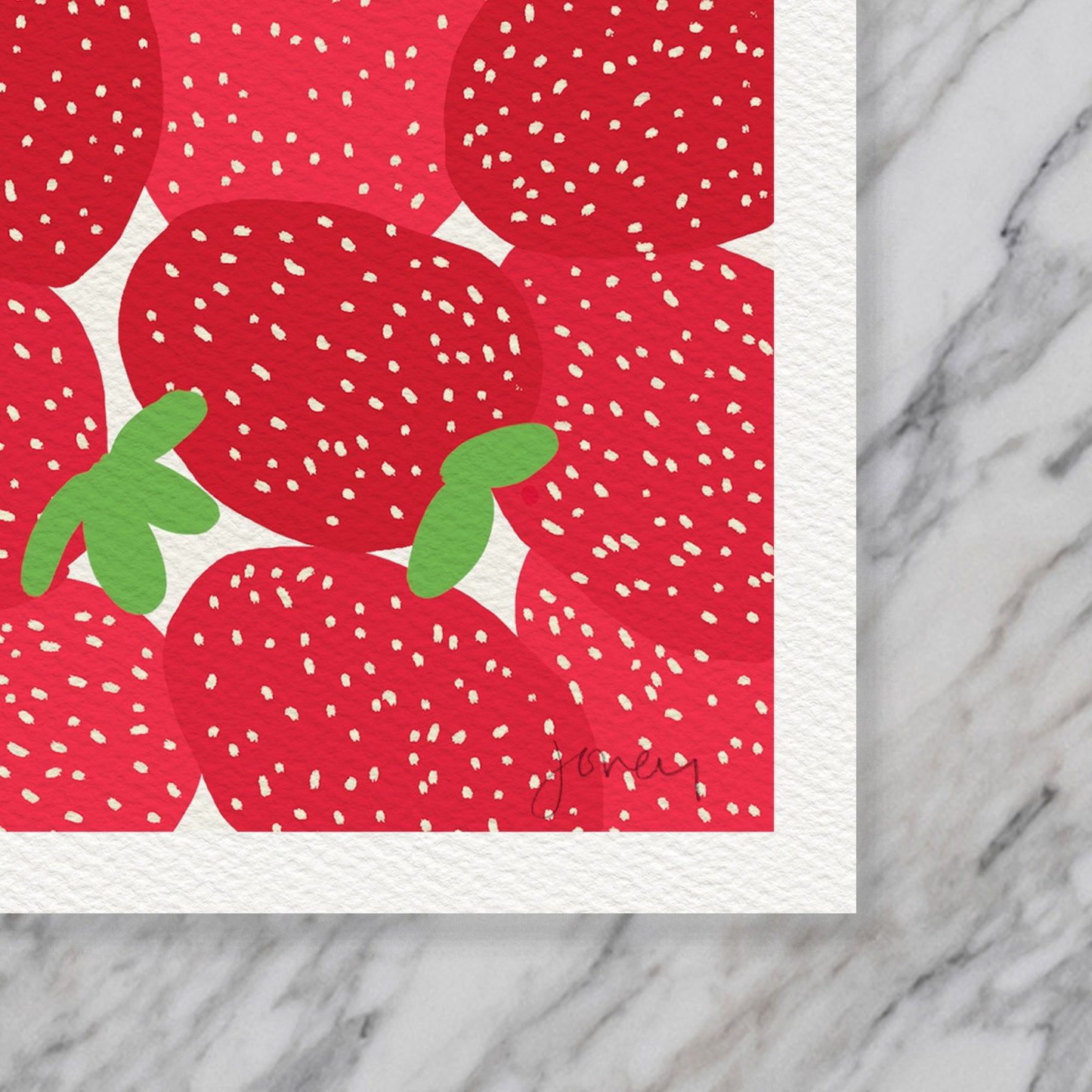 Summer Strawberries Art Print - Unframed or Framed - 110728