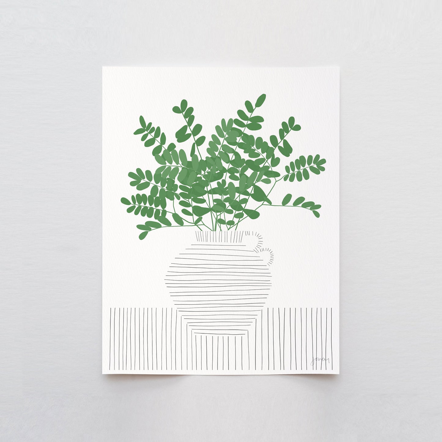 Acacia Leaves Still Life Art Print - Unframed or Framed - Botanical Home Decor - 200804