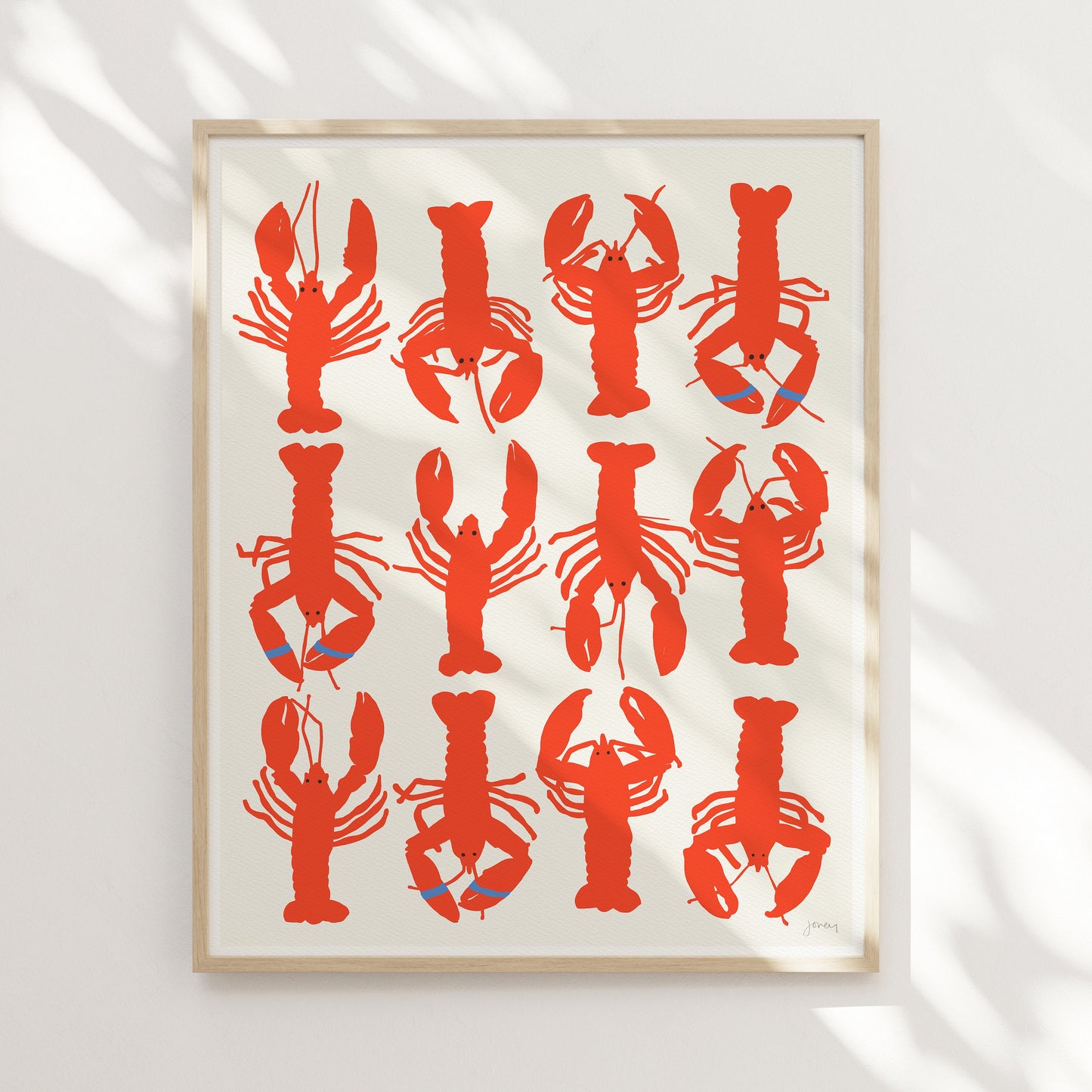 Lobsters Pattern Art Print - Unframed or Framed - 220515