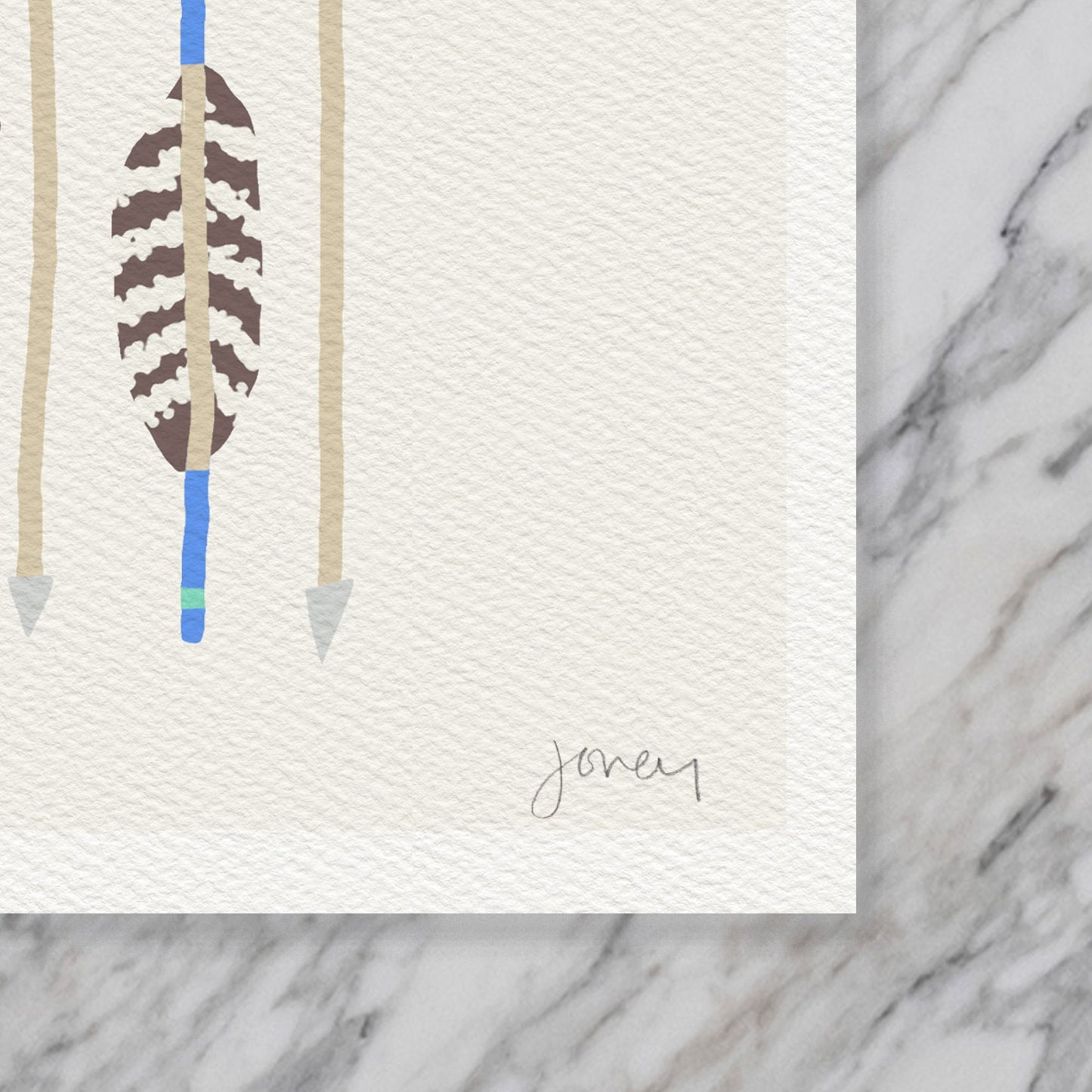 Arrows Feather Fletched Art Print - Unframed or Framed - 120328