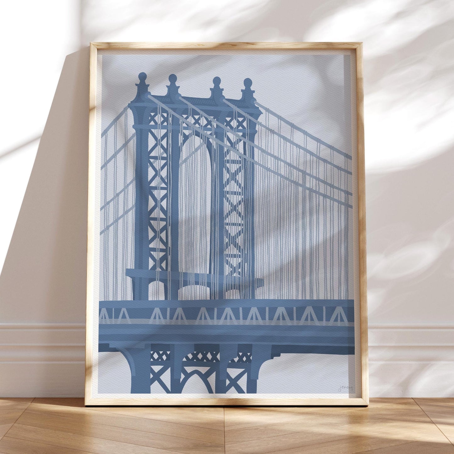 Manhattan Bridge Art Print - Unframed or Framed - 240324
