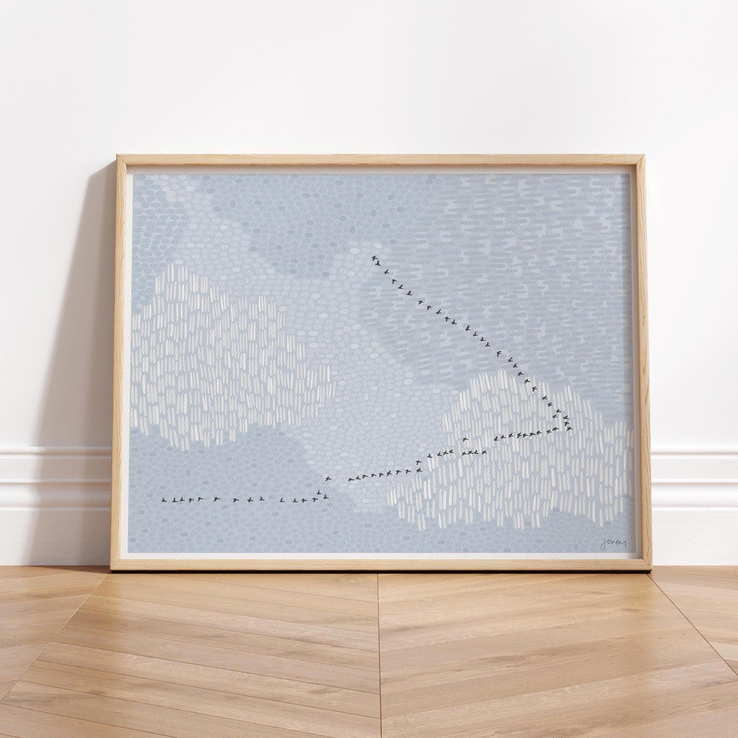 Geese Overhead Art Print - Signed Landscape by Jorey Hurley - 251214