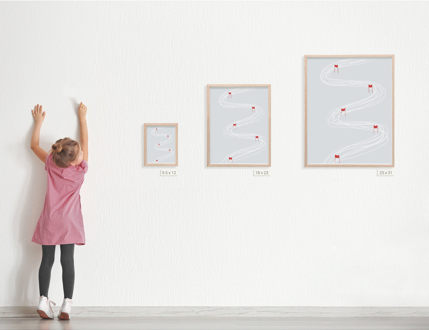 Slalom Ski Race Track Art Print - Unframed or Framed - 140217