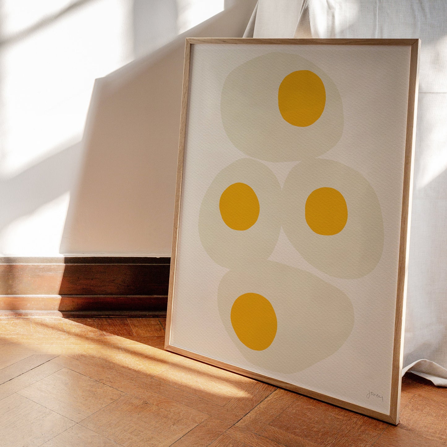 Sunny Side Up Eggs Art Print - Unframed or Framed - 140321