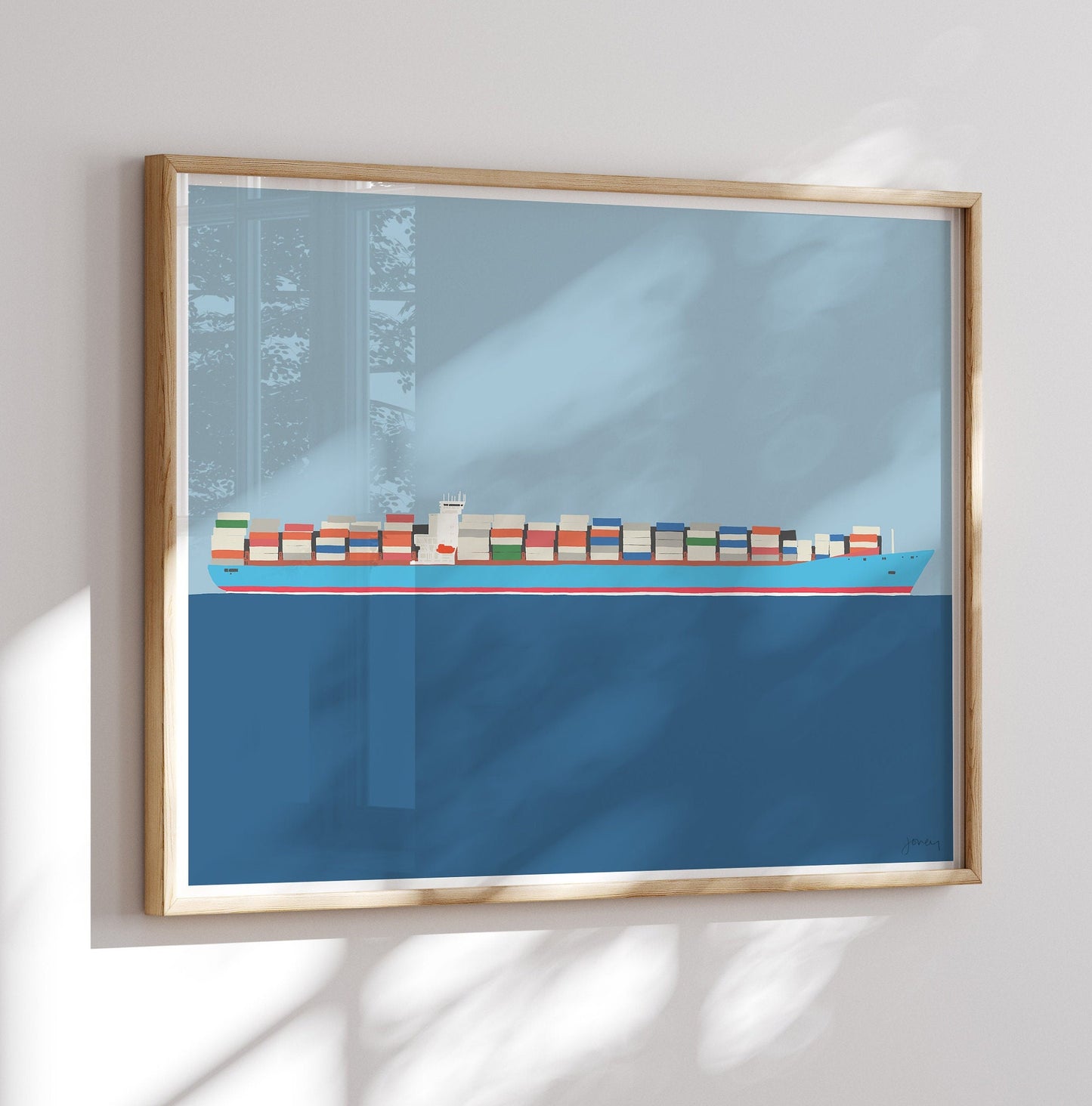 Triple-E Container Ship Art Print - Unframed or Framed - 160111