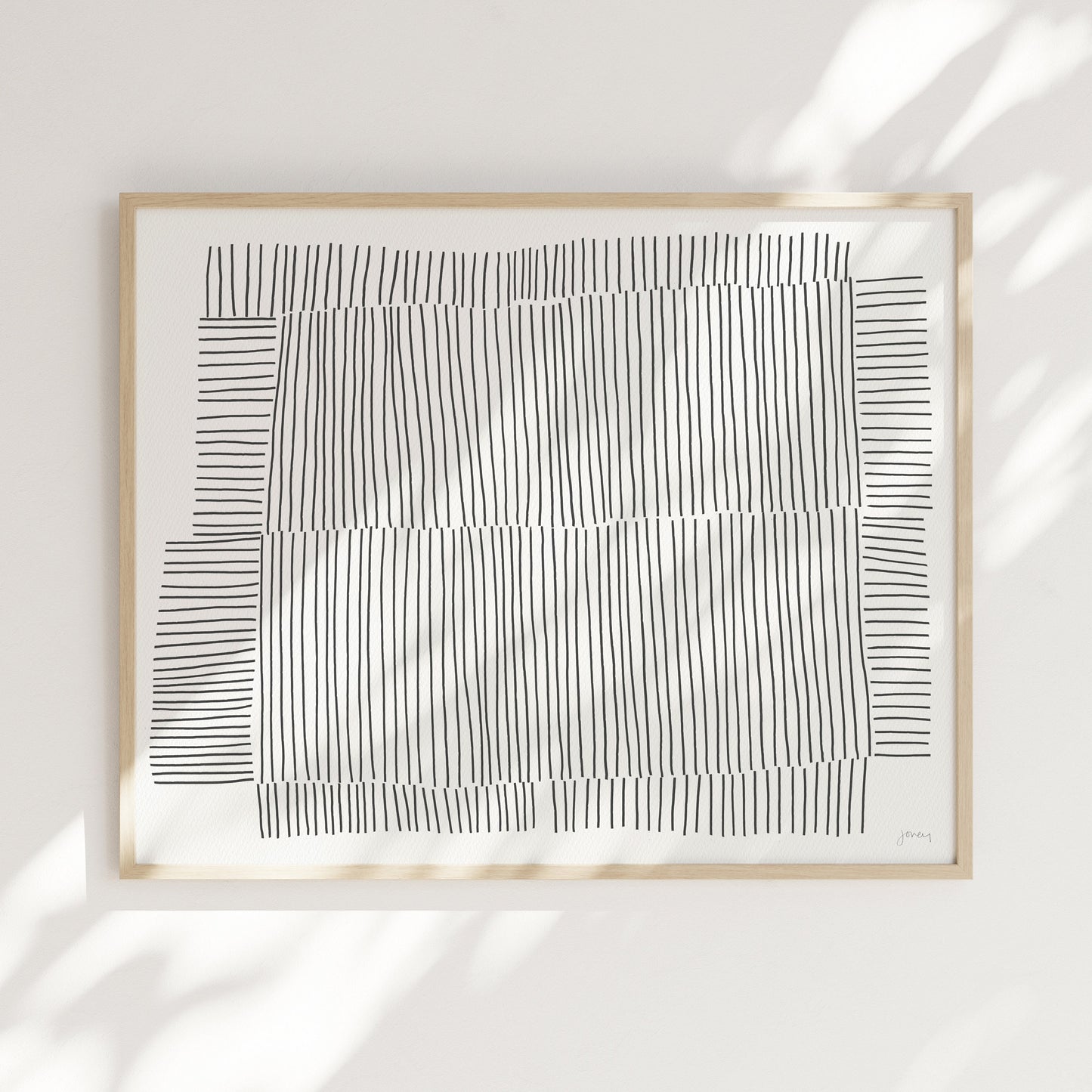 Lined Abstract Art Print - Unframed and Framed -181017