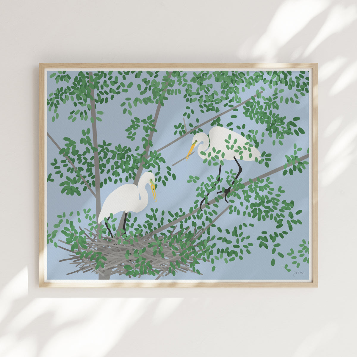 Egret Nest, signed print - 261010