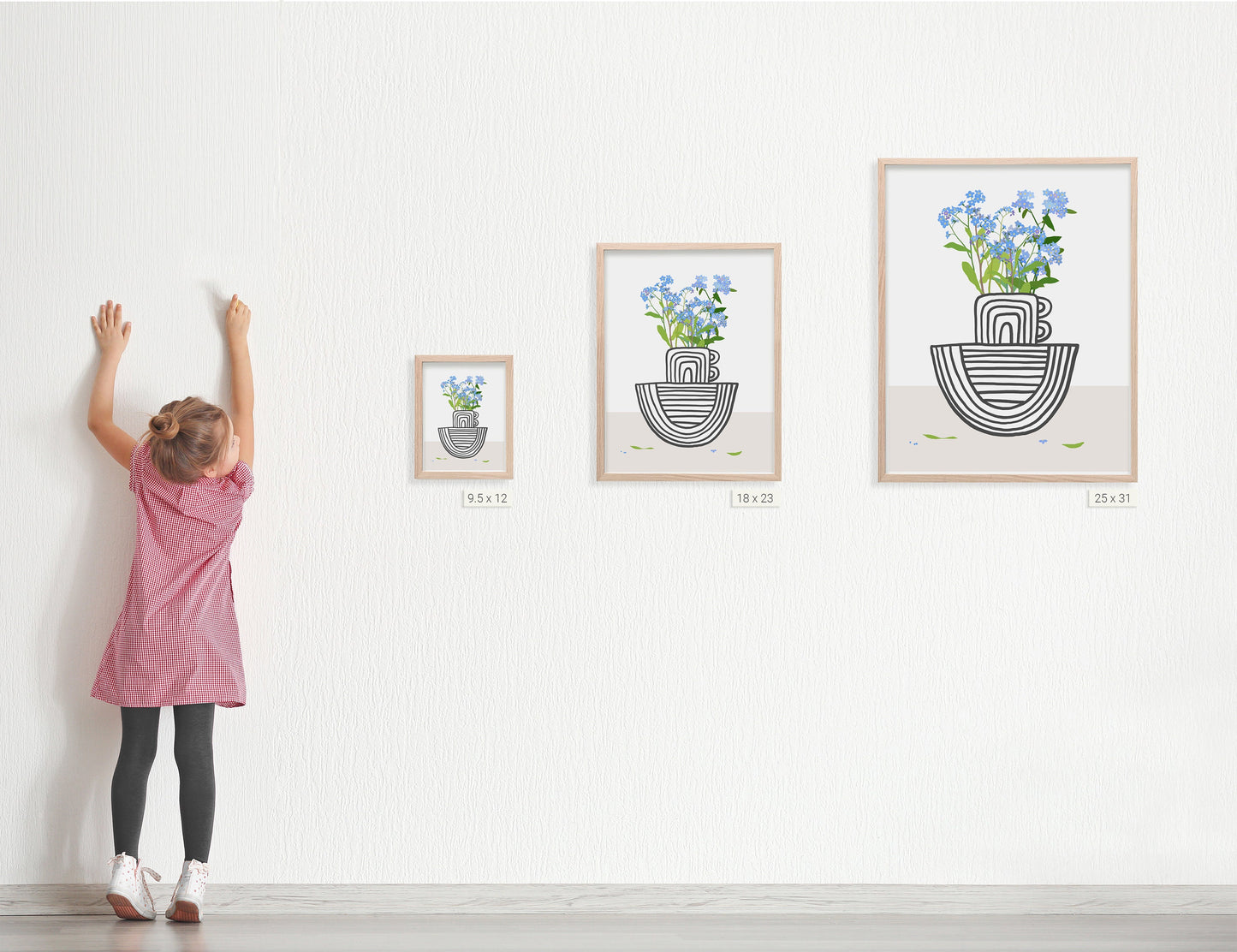 Forget-Me-Not Abstract Art Print - Unframed or Framed - 201123