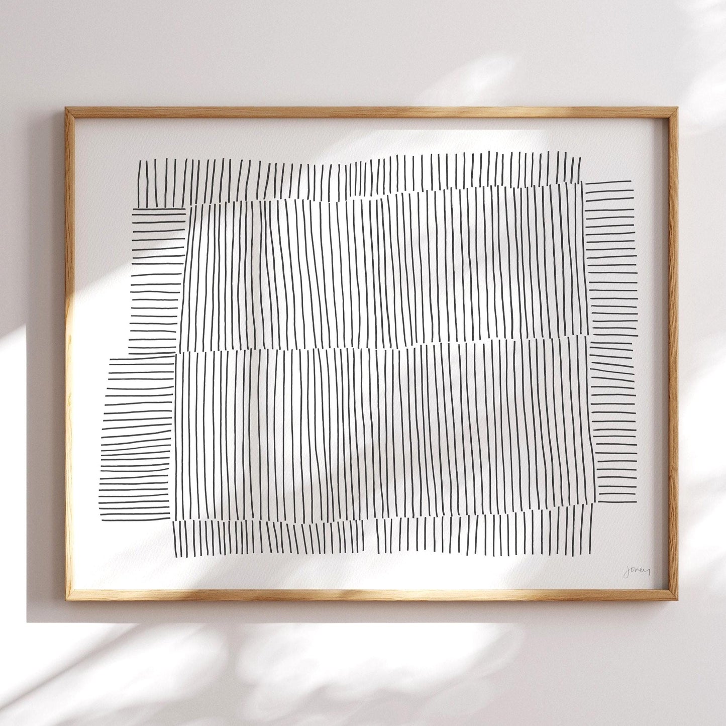 Lined Abstract Art Print - Unframed and Framed -181017