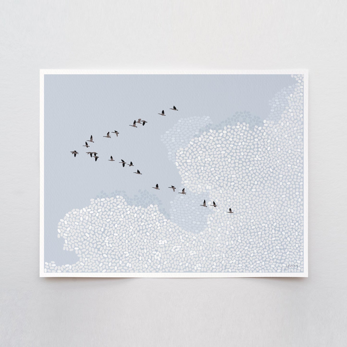 Birds in the Sky Art Print - Signed by Jorey Hurley - Clouds in the Sky - 260112