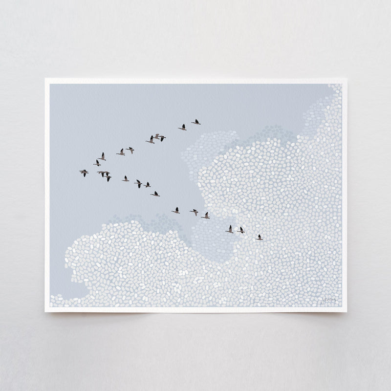 Birds in the Sky Art Print - Signed by Jorey Hurley - Clouds in the Sky - 260112
