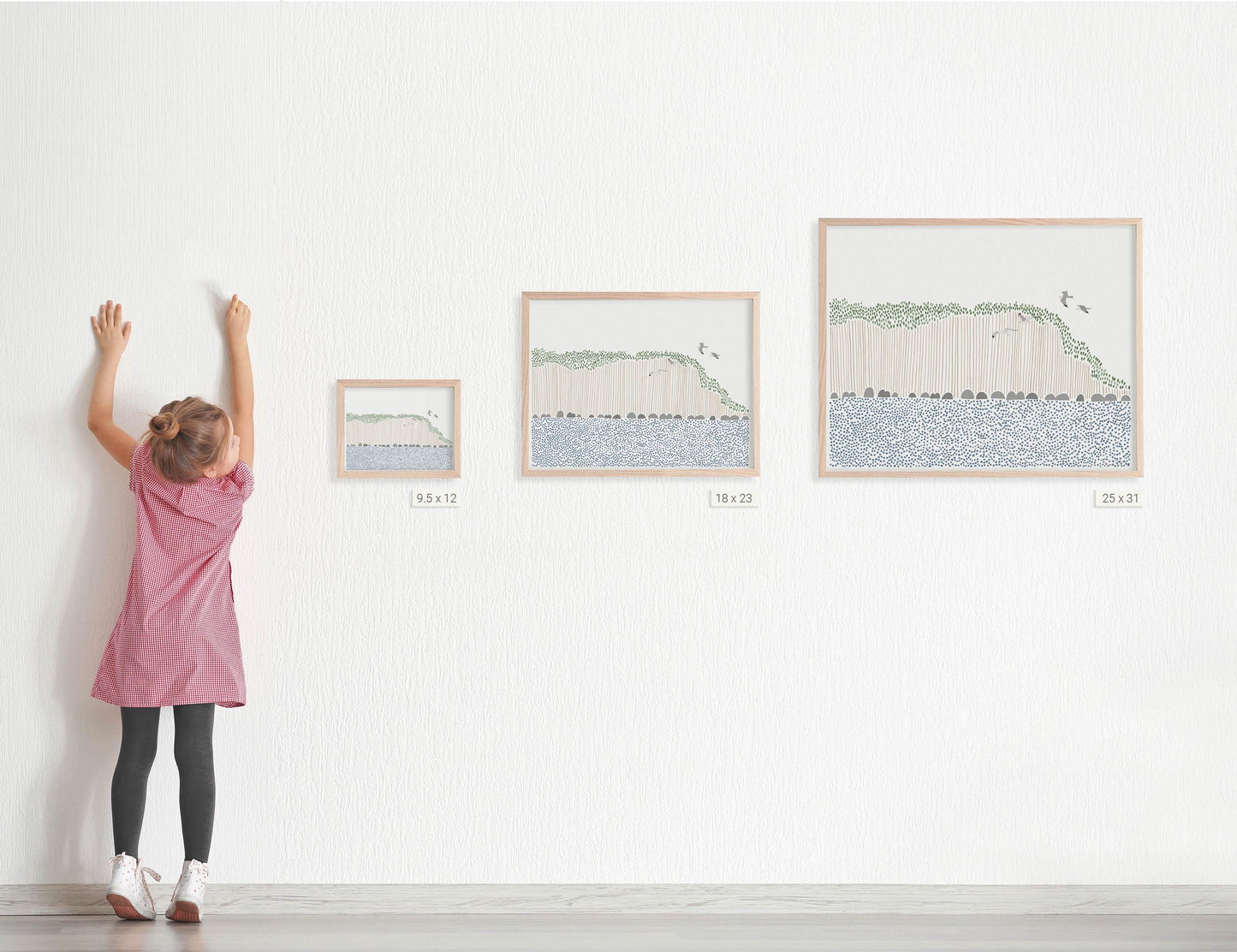 Ocean Cliffs Art Print - Unframed or Framed - 240908