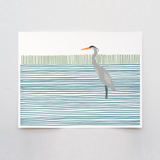 Great Blue Heron Abstract Art Print - Unframed or Framed - 250401