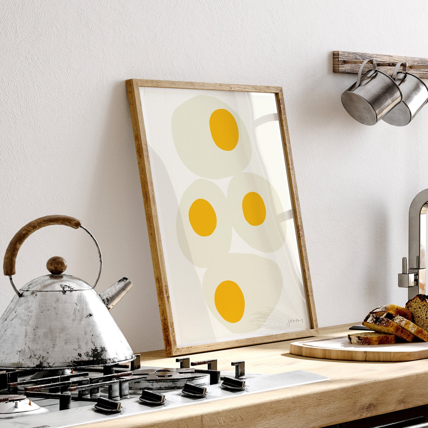 Sunny Side Up Eggs Art Print - Unframed or Framed - 140321
