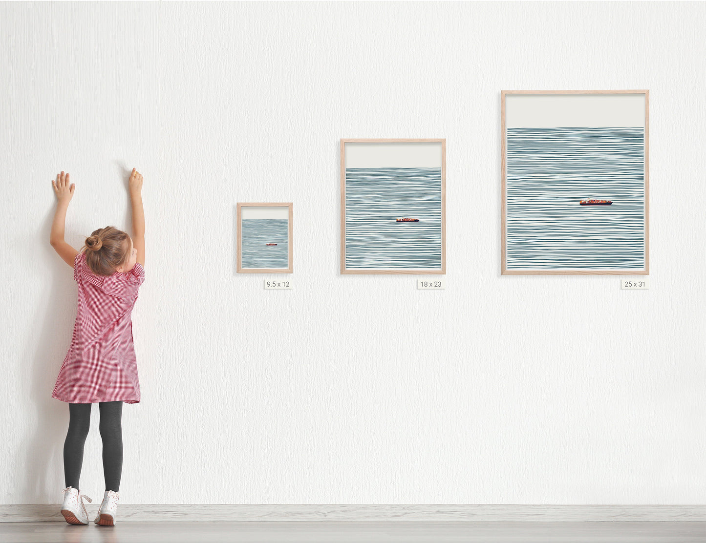 Container Ship on Ocean Art Print -  Unframed or Framed - 140127