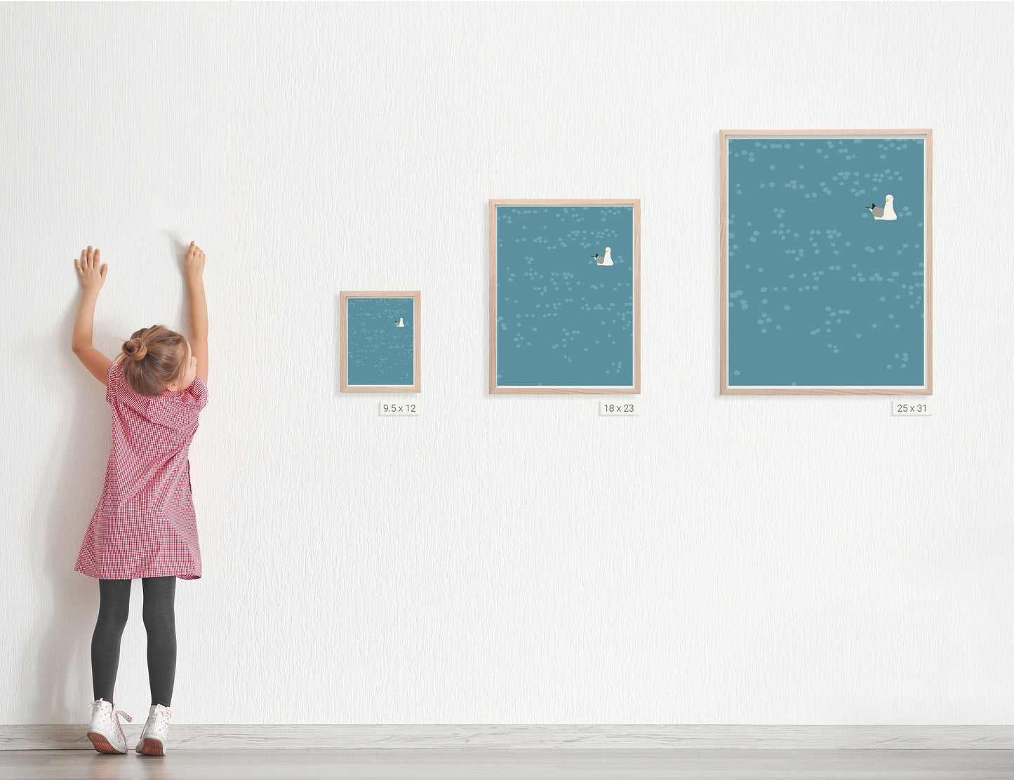 Seagull Floating on Water Art Print - Unframed or Framed - 140724