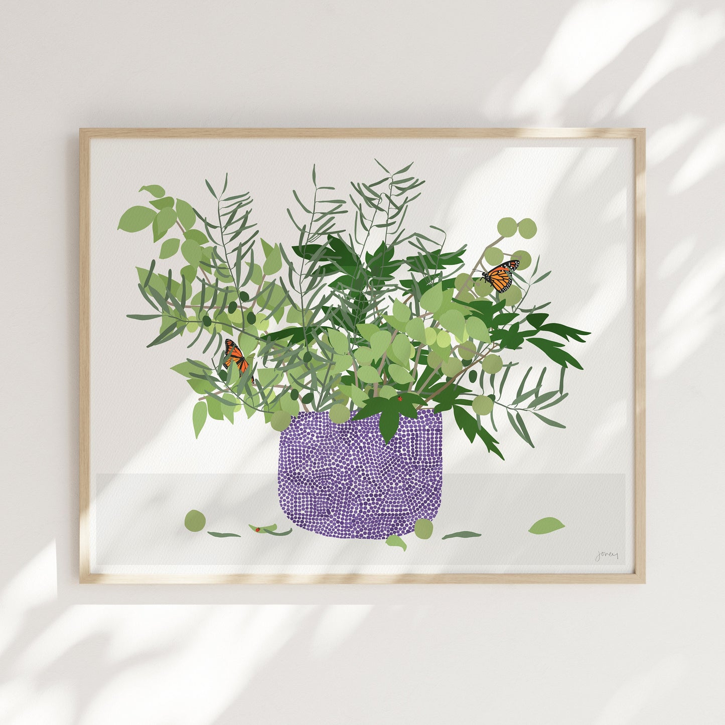 Still Life with Butterflies Art Print - Unframed or Framed - 200228