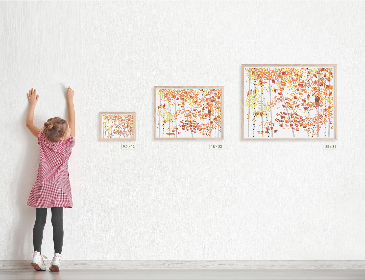 Owl in Fall Foliage Art Print - Signed by Jorey Hurley - 251130