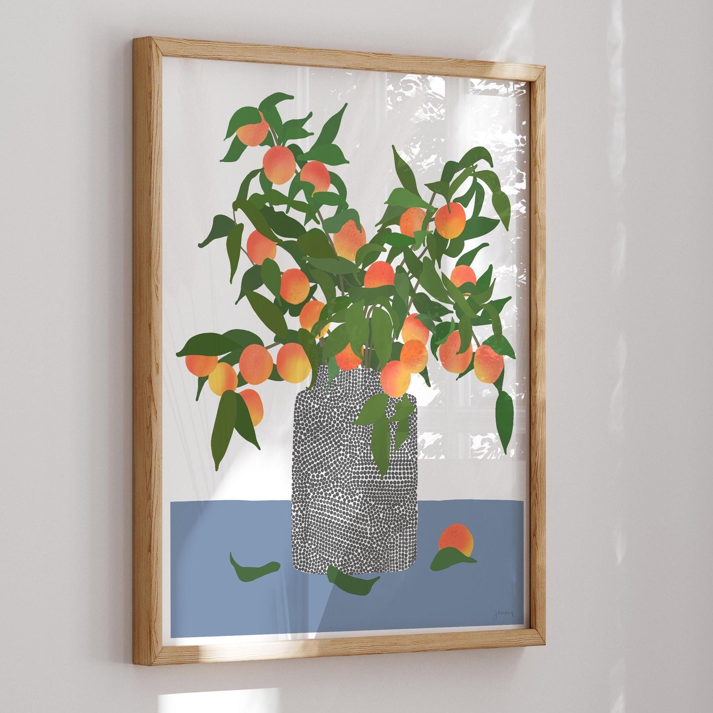 Peaches Abstract Still Life - Unframed or Framed - 200323