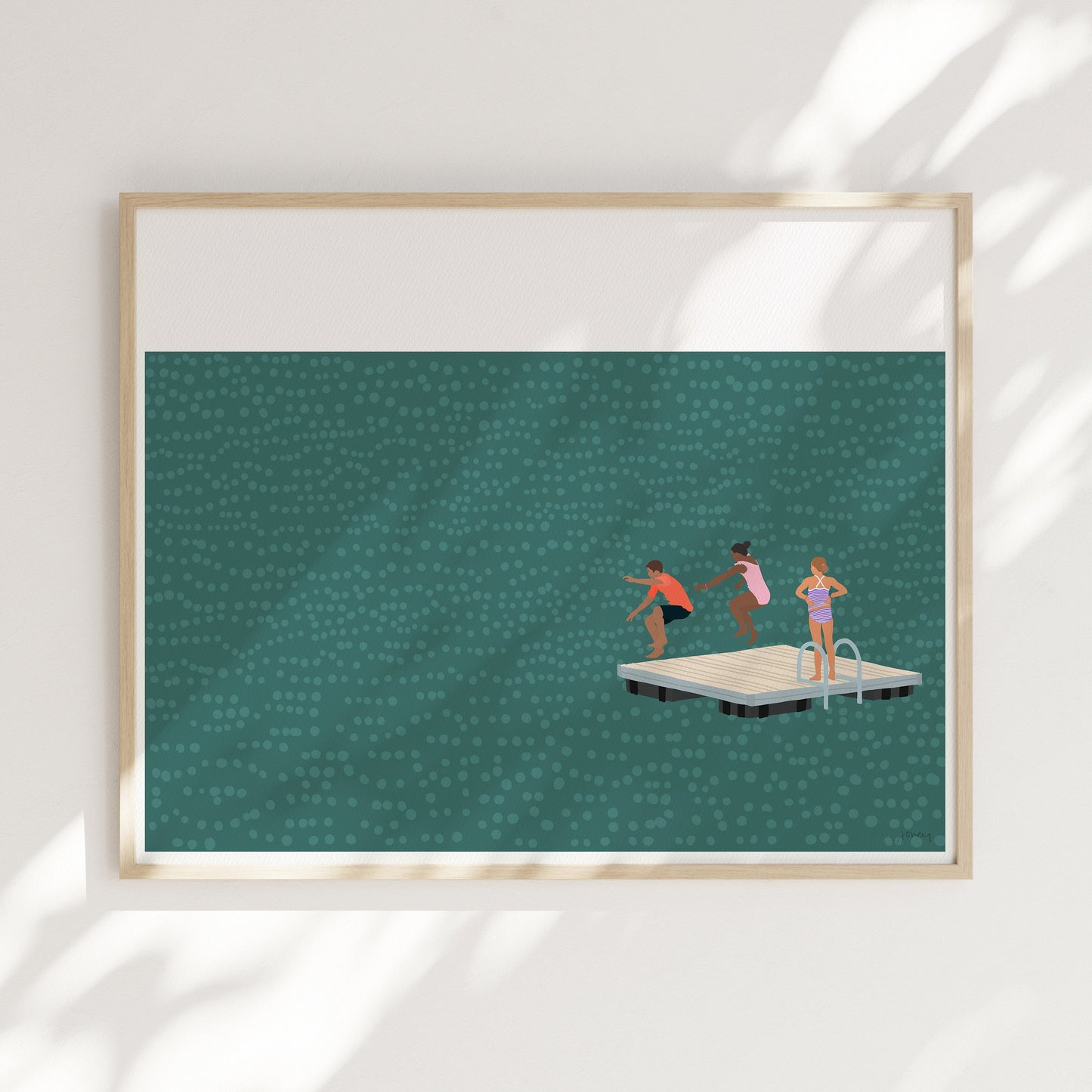 Lake Swim Platform Art Print - Unframed or Framed - 210602