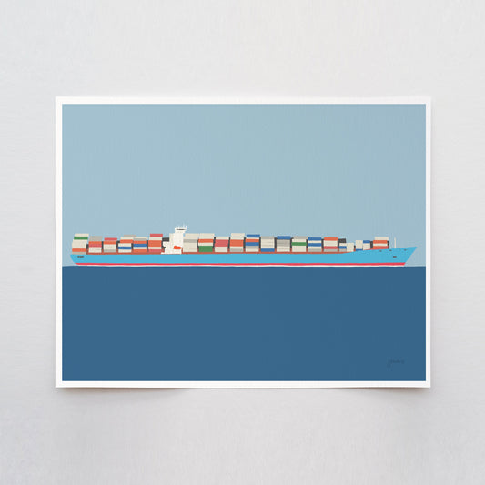 Triple-E Container Ship Art Print - Unframed or Framed - 160111