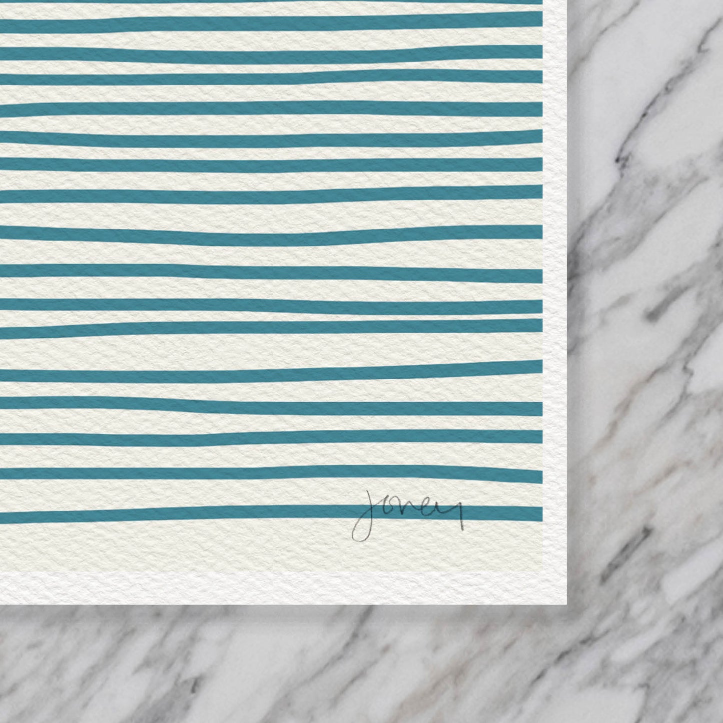 Snowy Egret Striped Water Art Print - Unframed or Framed - 131117