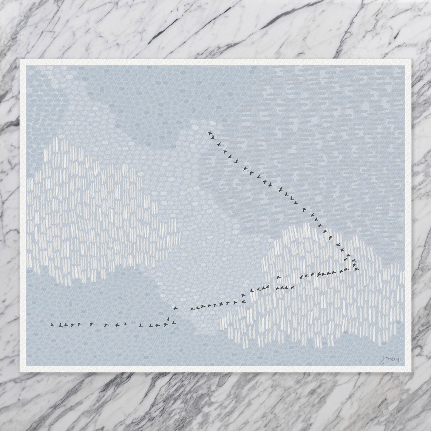 Geese Overhead Art Print - Signed Landscape by Jorey Hurley - 251214