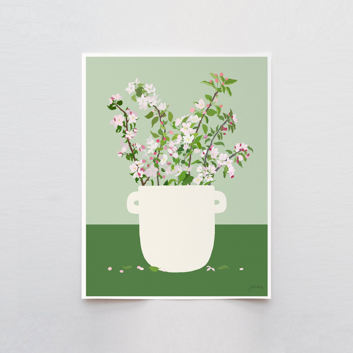 Apple Blossoms Still Life Art Print - Unframed or Framed - 201206