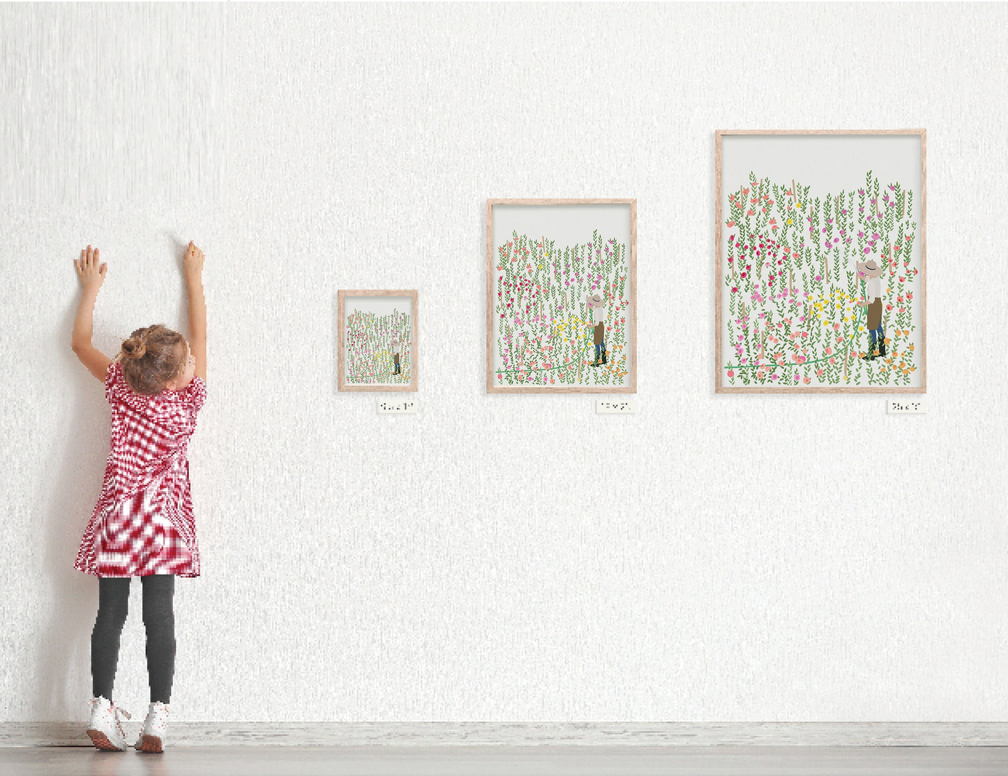 Zinnia Garden Art Print - Unframed or Framed - 230812