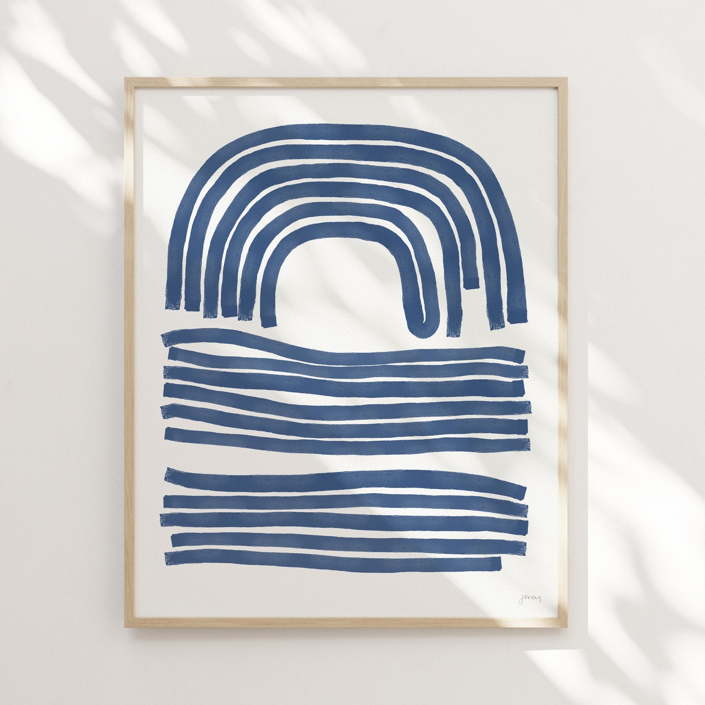 Blue Brushstrokes Art Print - Unframed or Framed - 181007