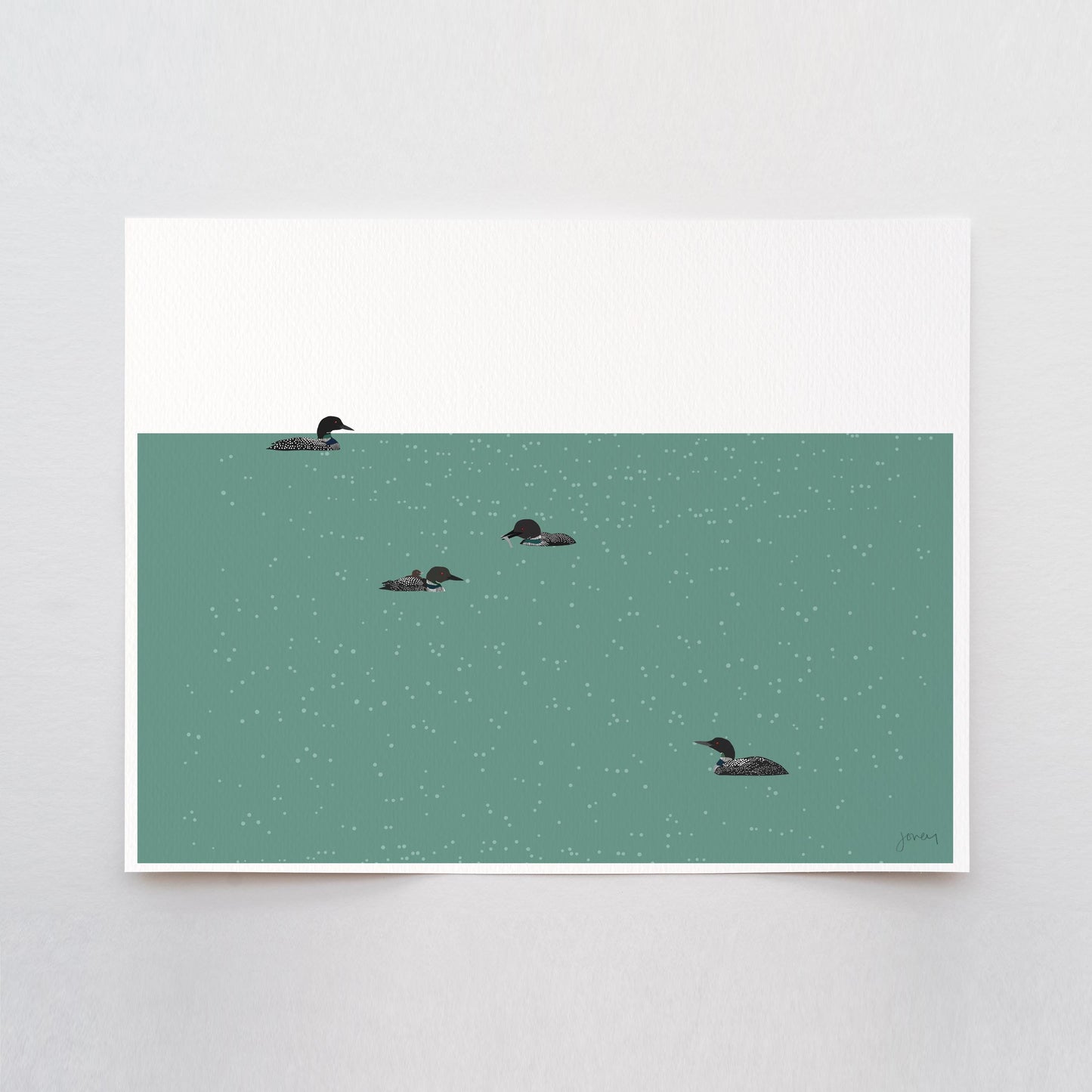 Loon Family Art Print - Unframed or Framed - 241027