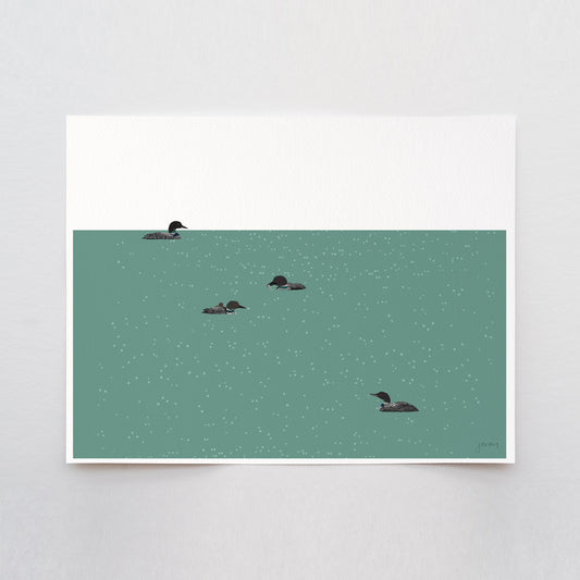 Loon Family Art Print - Unframed or Framed - 241027