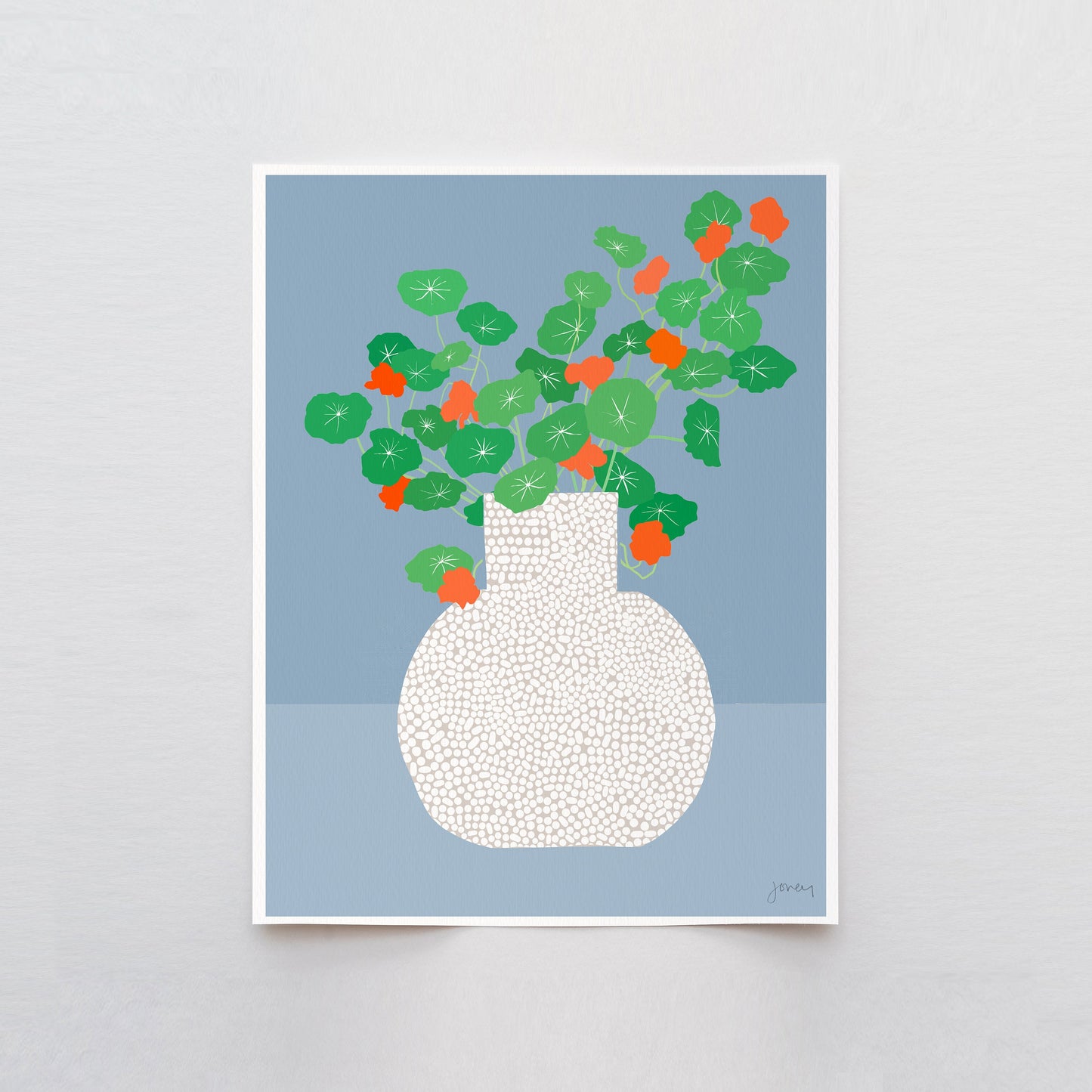 Nasturtiums Abstract Art Print - Unframed or Framed - 201101