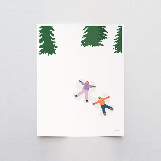 Making Snow Angels Art Print - Unframed or Framed - 221231