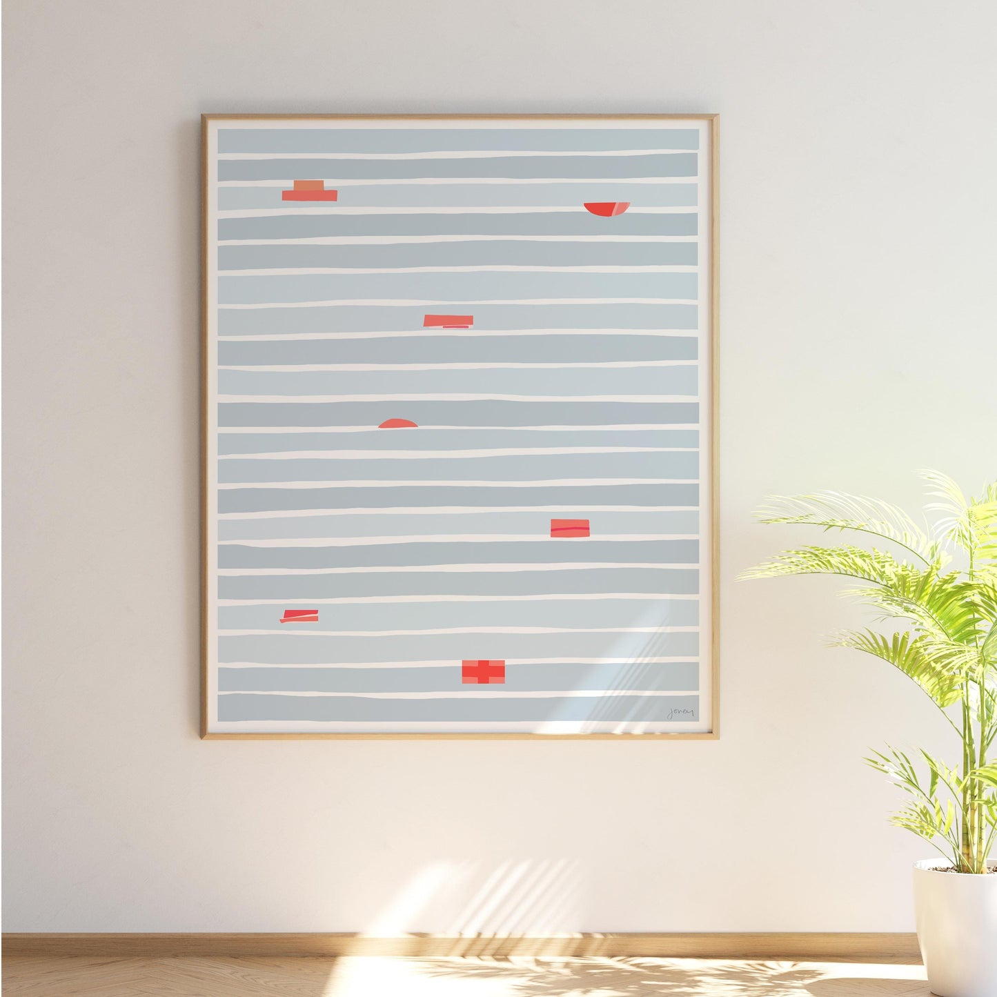 Ocean Abstract Art Print - UnFramed or Framed - 251005