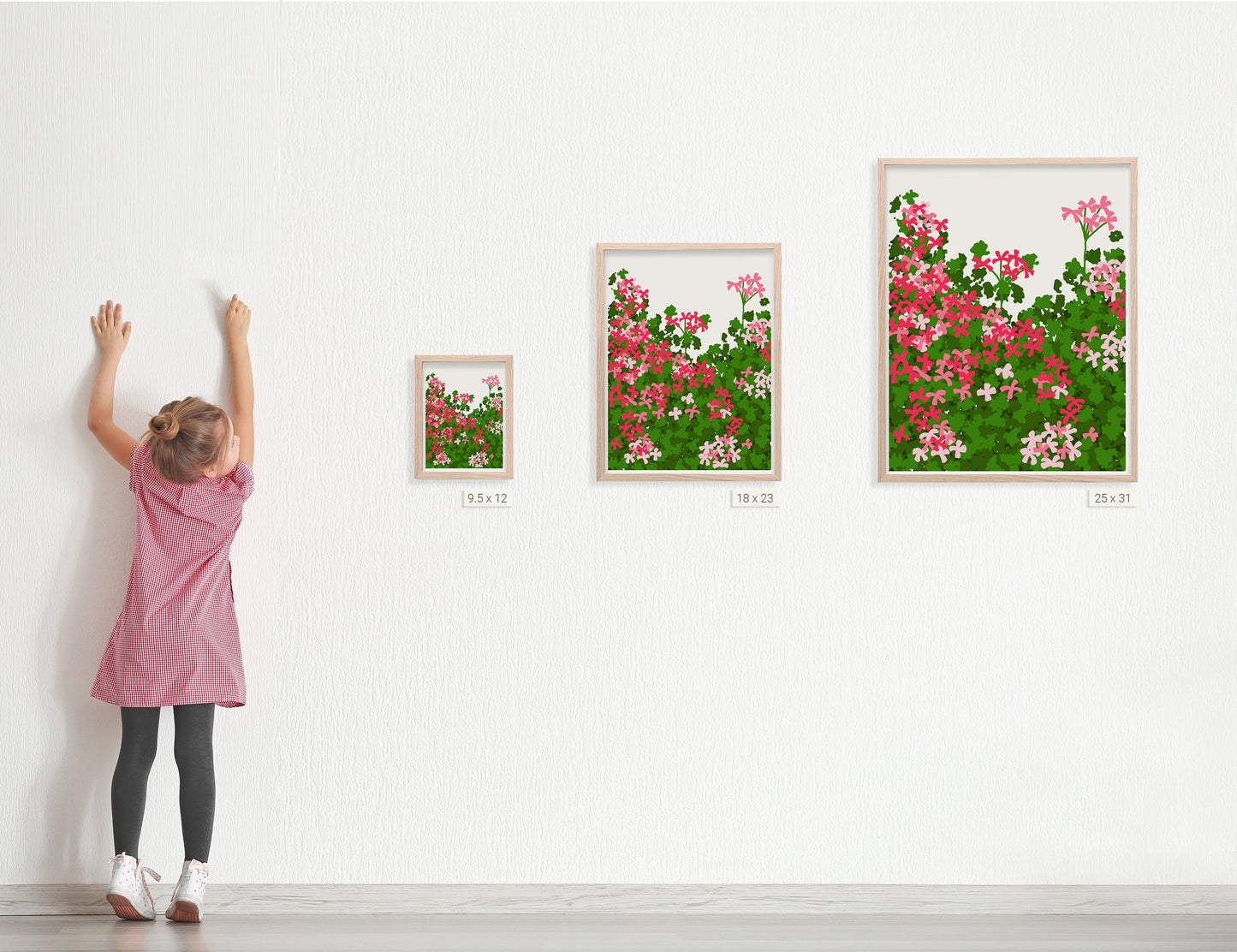 Geranium Hedge Art Print - Unframed or Framed - 120105