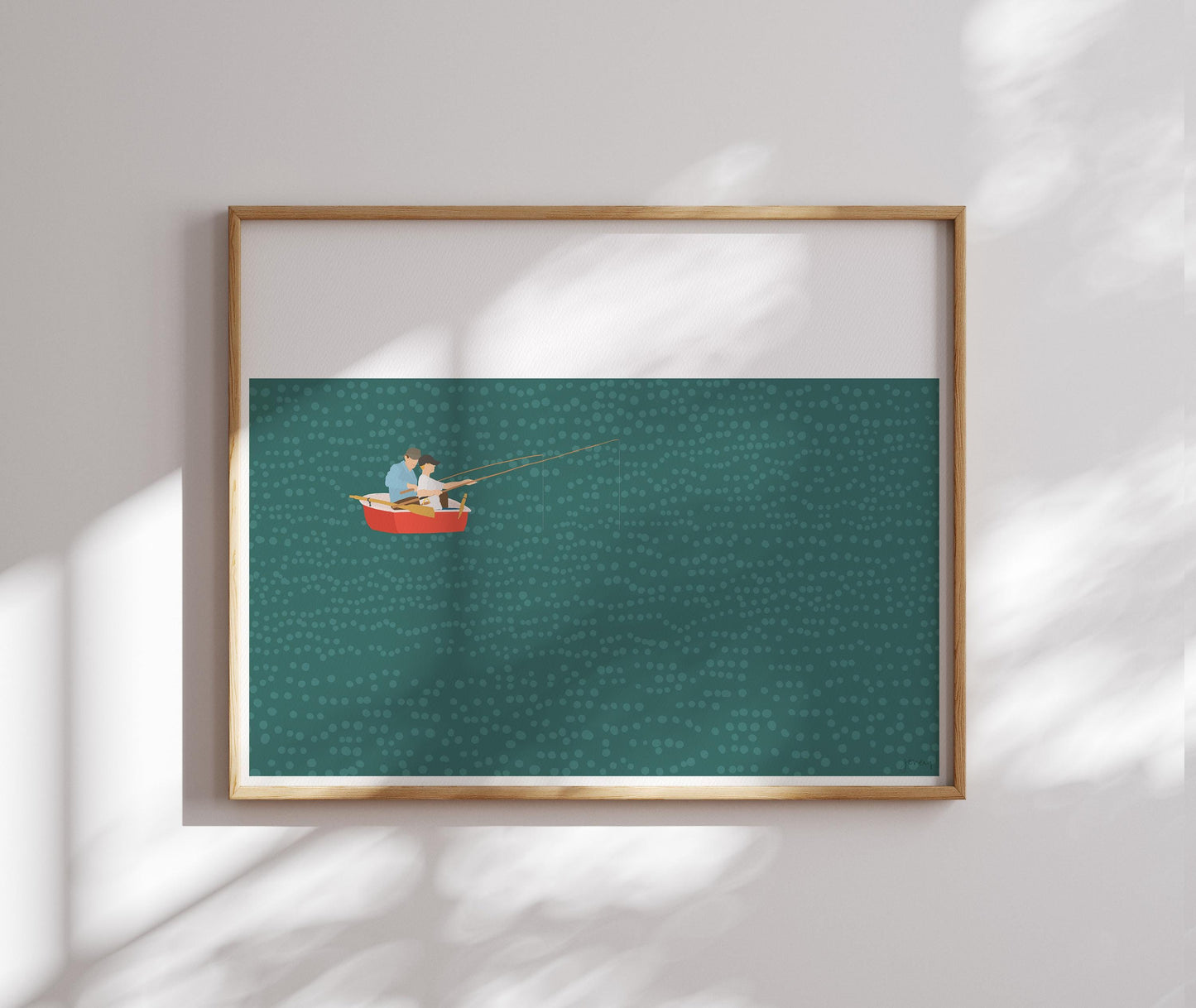 Lake Fishing Art Print - Unframed or Framed - 240903