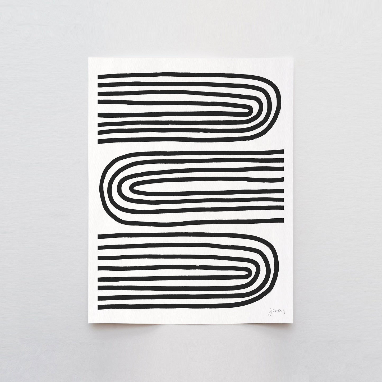 Oxbow Abstract Art Print - Unframed or Framed - 200218